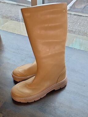 Matt & Nat Size EU 36  US 5 Women's Tan Mid-Calf Platform Vegan Boots NEW